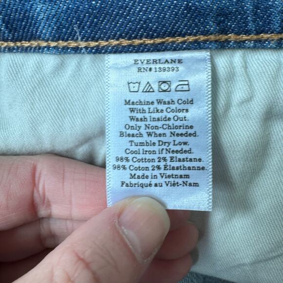 Everlane Mid-Rise Skinny Ankle Jean Mid Blue - Picture 6 of 9